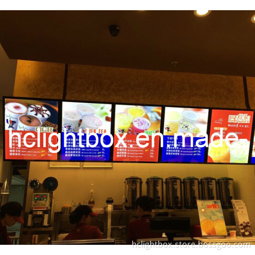Wall Mounted Illuminated Menu Board Menu Sign